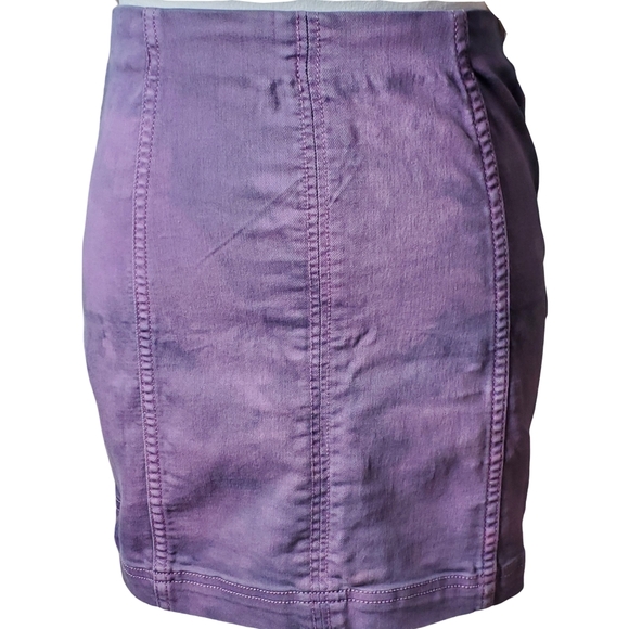 Free People Lilac Mottled Tie Dye Mini Skirt - Picture 1 of 5